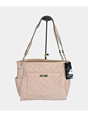 Jones New York Signature Dusty Pink Quilted Faux Leather Shoulder Bag Purse NWT